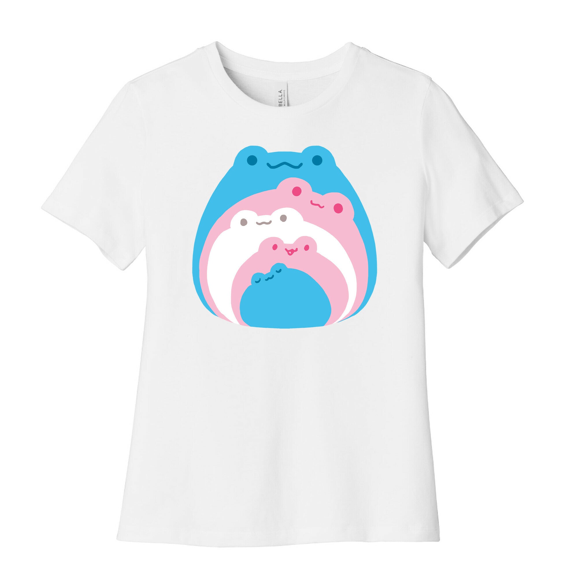 Frogs In Frogs In Frogs Trans Pride Women's Cotton Tee